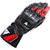 Dainese Druid 4 Leather Gloves - Black / Lava Red / White