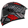 MT Braker SV - Zebra Matt Black / Red