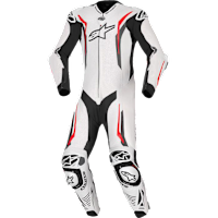 Alpinestars GP Tech V5 One Piece Leather Suit - White / Black / Bright Red