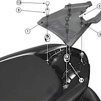 Givi E331M - Specific Rear Rack for Yamaha Majesty 400 (04-14)