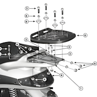 Givi E341 - Specific Rear Rack for Piaggio Beverly 125-200-250-400-500 (2004)