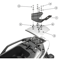 Givi E682M - Specific Rear Rack for Gilera Nexus 125-250-300-500 (06-14)