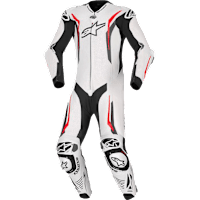 Alpinestars GP Tech V5 One Piece Leather Suit - White / Black / Bright Red
