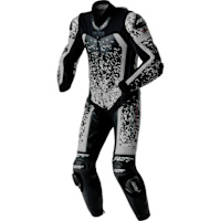 RST Pro Series D3O Airbag CE One Piece Leather Suit - Black / Silver
