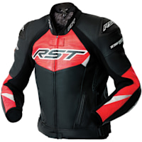 RST Tractech Evo D3O Leather Jacket - Black / Flo Red