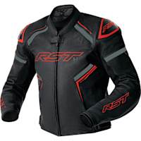 RST S1 D3O Leather Jacket - Black / Grey / Red