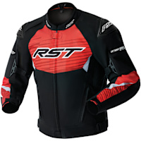 RST Tractech Evo D3O Textile Jacket - Black / Flo Red