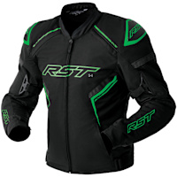 RST S1 D3O Textile Jacket - Black / Grey / Flo Green