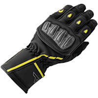 RST S1 Summer Leather Gloves - Black / Fluo Yellow
