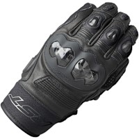 RST Freestyle 3 D3O Leather Summer Gloves - Black / Black
