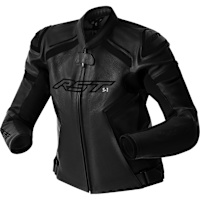 RST Ladies S1 D3O Leather Jacket - Black / Black