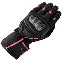 RST Ladies S1 Summer Leather Gloves - Black / Flo Pink
