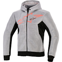 Alpinestars Chrome Super Airflow Hoodie - Black / Mid Grey / Fluo Red
