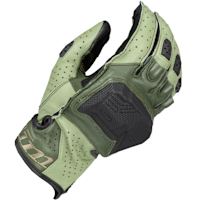 Klim Badlands Aero Pro V4 Short Leather Gloves - Rifle Green / Oil Green