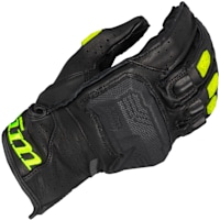 Klim Badlands Aero Pro V4 Short Leather Gloves - Black / Hi Vis