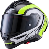 Alpinestars Supertech R10 - Arius Gloss Black / Silver / Fluo Yellow