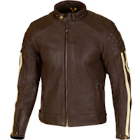 Merlin Icon D3O&reg; Leather Jacket - Brown / Cream