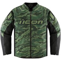 Icon Hooligan CE Tigersblood Textile Jacket - Green