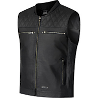 Richa Dusk Leather Gilet - Black