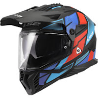 LS2 Pioneer II - Block Matt Black / Red / Blue