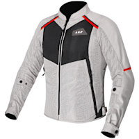 LS2 Ladies Breeze Textile Jacket - Grey / Black / Red