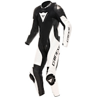 Dainese Demon Sprint Perforated Leather 1 Piece Suit - Black / White / White