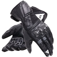 Dainese Reacto Carbon Long Leather Gloves - Black / Anthracite