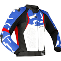 Richa Stradale Leather Jacket - Blue / White / Black / Red