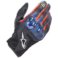 Alpinestars FQ20 SMX-1 Air V2 Monster Mixed Gloves - Black / Blue / Bright Red / Green