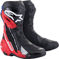 Alpinestars Honda Supertech R Boots - Black / Bright Red / Blue
