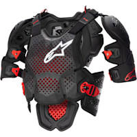 Alpinestars A-10 V2 Full Chest Protector - Anthracite / Black / Red