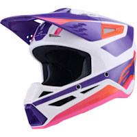 Alpinestars S-M3 Heat - Gloss White / Purple / Pink