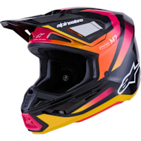 Alpinestars S-M7 Rise - Gloss Black / Yellow / Pink