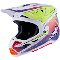 Alpinestars S-M7 Fuse - Gloss White / Fluo Yellow / Purple