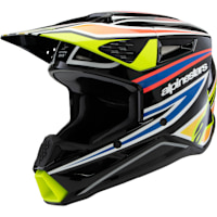 Alpinestars S-M3 Youth Wurx - Gloss Black / Fluo Yellow / Blue / Red