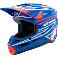 Alpinestars S-M3 Youth Wurx - Gloss Blue / Red / White / Black