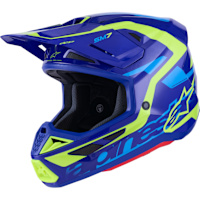 Alpinestars S-M7 Deed - Gloss Blue / Fluo Yellow