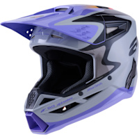 Alpinestars S-M3 Youth Jettson - Gloss Grey / Purple / Black