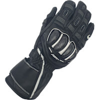 RST S1 CE Leather Gloves - IOM Logo / Black / White