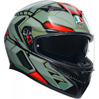 AGV K3 - Decept Matt Black / Green / Red