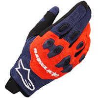 Alpinestars Pro-Dura Textile Gloves - Navy / Hot Orange / White