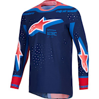 Alpinestars Supertech Vista Jersey - Dark Navy / Hot Coral / Cobalt