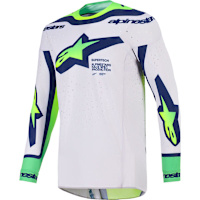 Alpinestars Supertech Vista Jersey - Light Grey / Fluo Yellow / Blue