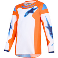 Alpinestars Youth Fluid Grid Jersey - Orange / Ucla Blue