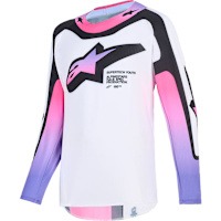 Alpinestars Youth Supertech Vista Jersey - White / Purple / Black