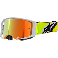Alpinestars Supertech Corp Goggles - Fluo Yellow / Grey / Mirror Red Lens