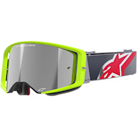 Alpinestars Supertech Corp Goggles - Fluo Yellow / Red / Mirror Silver Lens