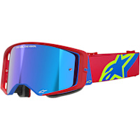 Alpinestars Supertech Corp Goggles - Red / Blue / Mirror Blue Lens