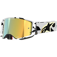 Alpinestars Supertech Corp Goggles - White / Gold / Mirror Gold Lens