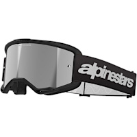 Alpinestars Vision 3 Wordmark Goggles - Black / Mirror Silver Lens